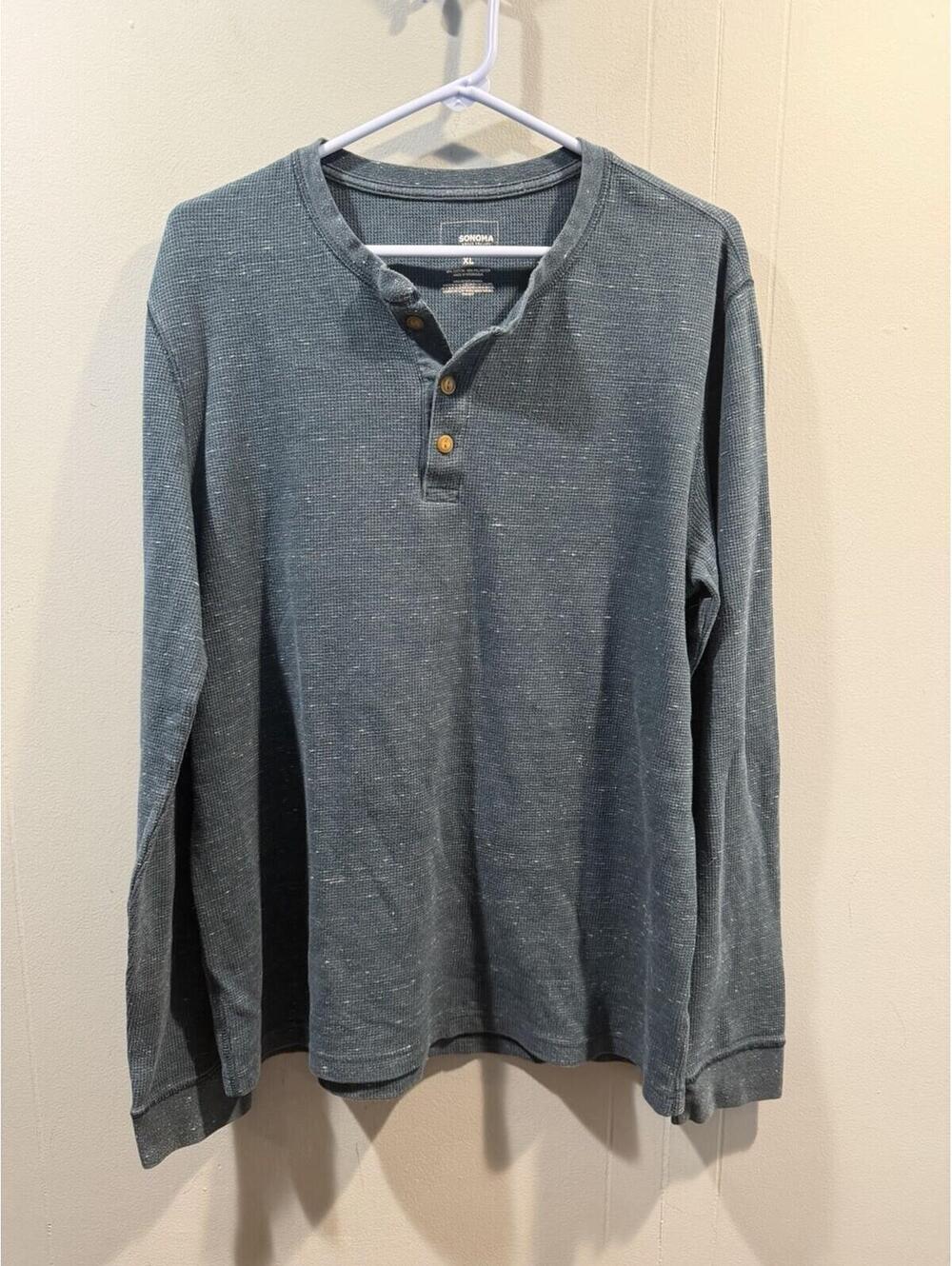 Mens Sonoma Long Sleeve T Shirt Size XL BlueWhite